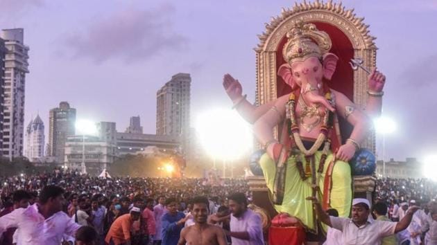 On an average, 11,000 large and 1.6 lakh small idols are made each year during Ganeshotsav in Maharashtra using PoP. (Kunal Patil/HT Photo/File) On an average, 11,000 large and 1.6 lakh small idols are made each year during Ganeshotsav in Maharashtra using PoP. (Kunal Patil/HT Photo/File)