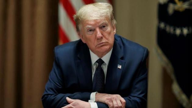 President Donald Trump holds a meeting on "opportunity zones" in the Cabinet Room of the White House in Washington, U.S., May 18, 2020. (REUTERS) President Donald Trump holds a meeting on "opportunity zones" in the Cabinet Room of the White House in Washington, U.S., May 18, 2020. (REUTERS)