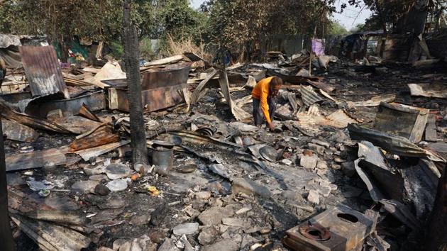 The fire was brought under control by 2.55 am, officials added. (Praful Gangurde/HT file photo. Representative image) The fire was brought under control by 2.55 am, officials added. (Praful Gangurde/HT file photo. Representative image)