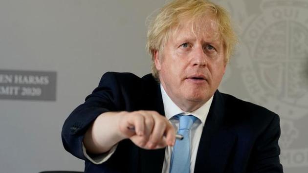 Prime Minister Boris Johnson opens the Hidden Harms Summit via Zoom from the White Room of 10 Downing Street during Covid-19 in London on May 21, 2020. (via REUTERS) Prime Minister Boris Johnson opens the Hidden Harms Summit via Zoom from the White Room of 10 Downing Street during Covid-19 in London on May 21, 2020. (via REUTERS)