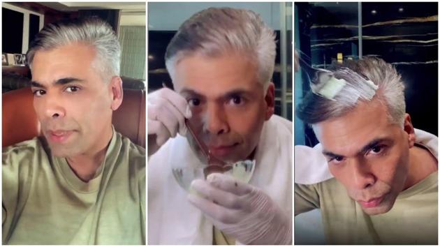 Karan Johar coloured his hair at home by himself.