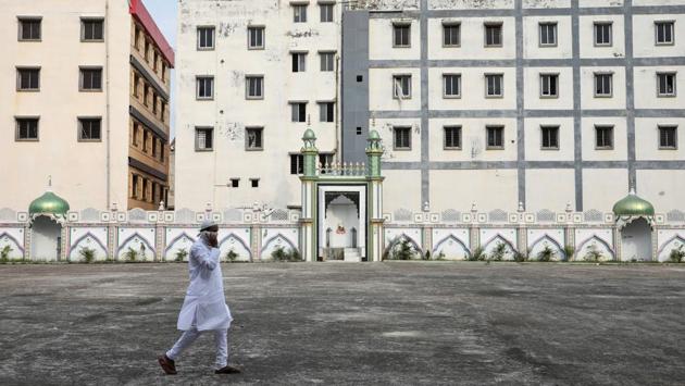 A man walks through an empty Eidgah during Eid-ul-Fitr in Howrah, on the outskirts of Kolkata. Celebrations in West Bengal and Odisha were dampened by the destruction left in the wake of Cyclone Amphan that hit the states last week. (Rupak De Chowdhuri / REUTERS) A man walks through an empty Eidgah during Eid-ul-Fitr in Howrah, on the outskirts of Kolkata. Celebrations in West Bengal and Odisha were dampened by the destruction left in the wake of Cyclone Amphan that hit the states last week. (Rupak De Chowdhuri / REUTERS)