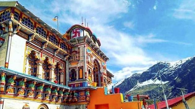 Preparations complete for the opening of the portals of Shri Badrinath Dham in Chamoli district of Uttarakhand.(PTI) Preparations complete for the opening of the portals of Shri Badrinath Dham in Chamoli district of Uttarakhand.(PTI)