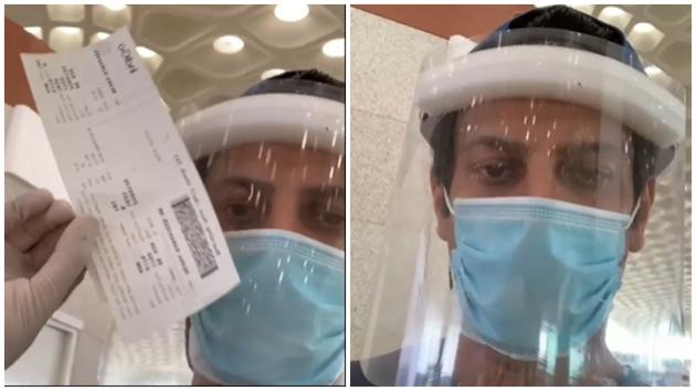 Television actor Karan Veer Mehra shared the details of his journey from Mumbai to his hometown Delhi on Instagram. He also revealed the precautionary measures taken by him and he flight crew. 