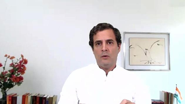 In his fourth video news conference since the nationwide lockdown came into effect on March 25, Gandhi urged the Centre to spell out its strategy for opening up the country. (ANI) In his fourth video news conference since the nationwide lockdown came into effect on March 25, Gandhi urged the Centre to spell out its strategy for opening up the country. (ANI)