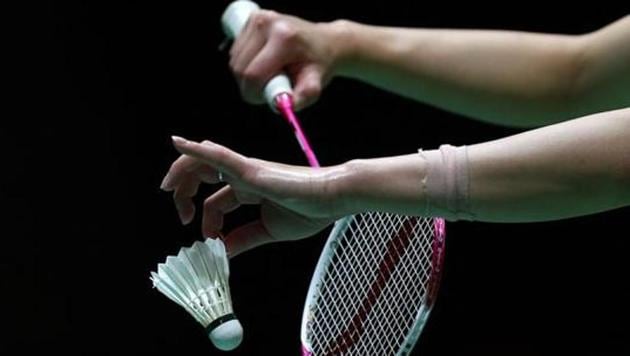 A detail shot of a shuttlecock and racquet during day two of the BWF World Badminton Championships.(Getty Images)