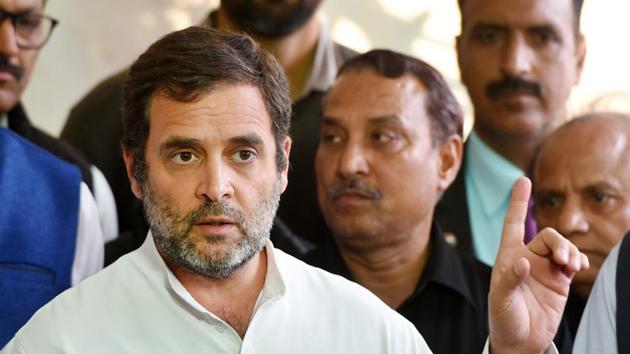 NeOn Tuesday, Rahul Gandhi criticised the government’s decision to continue with the nationwide lockdown and said contrary to expectations, infections had spiked during this period.(Mohd Zakir/HT PHOTO) NeOn Tuesday, Rahul Gandhi criticised the government’s decision to continue with the nationwide lockdown and said contrary to expectations, infections had spiked during this period.(Mohd Zakir/HT PHOTO)