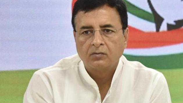 Randeep Surjewala said this in his intervention in the suo motu case in the Supreme Court on migrant labourers. (Sanjeev Verma/HT PHOTO) Randeep Surjewala said this in his intervention in the suo motu case in the Supreme Court on migrant labourers. (Sanjeev Verma/HT PHOTO)