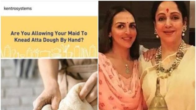 Hema Mallini Sex Video - Hema Malini issues clarification for 'classist' Kent RO ad that showed  house helps as disease carriers | Bollywood - Hindustan Times