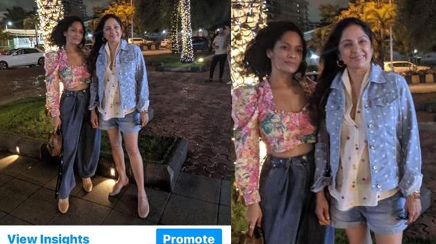 Neena Gupta posted a screenshot of her and daughter Masaba Gupta’s picture on Instagram.