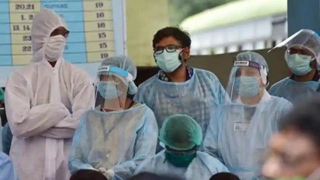 Currently, there are 1,874 active Covid-19 positive cases in the state, according to health department data. A total of 894 people have recovered and been discharged so far. (HT PHOTO.) Currently, there are 1,874 active Covid-19 positive cases in the state, according to health department data. A total of 894 people have recovered and been discharged so far. (HT PHOTO.)