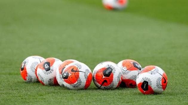 General view of match balls on the pitch before the match.(Action Images via Reuters)