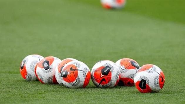 General view of match balls on the pitch before the match.(Action Images via Reuters)