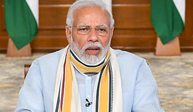 Prime Minister Narendra Modi during 5th meeting with the state chief ministers via video conferencing on Covid-19 situation on May 12, 2020.(ANI File Photo) Prime Minister Narendra Modi during 5th meeting with the state chief ministers via video conferencing on Covid-19 situation on May 12, 2020.(ANI File Photo)