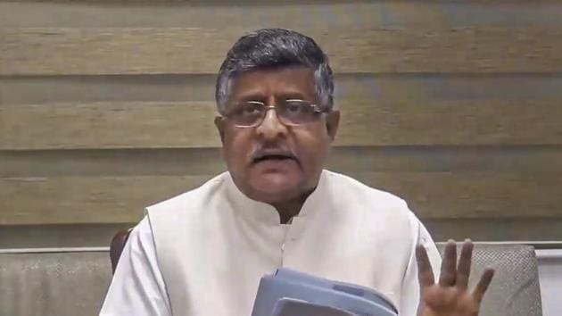 New Delhi: Union Law and IT Minister Ravi Shankar Prasad said that with the help of technology, over 16,000 courts have been digitised.(PTI Photo) New Delhi: Union Law and IT Minister Ravi Shankar Prasad said that with the help of technology, over 16,000 courts have been digitised.(PTI Photo)