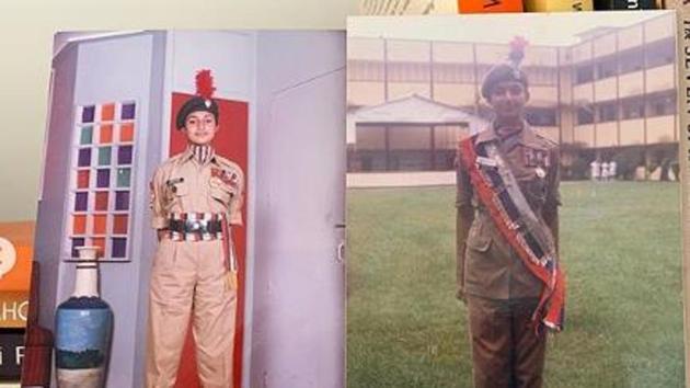 Divyanka Tripathi as an NCC cadet.