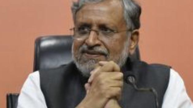 File photo of Bihar deputy chief minister Sushil Kumar Modi.(Vipin Kumar/HT PHOTO)