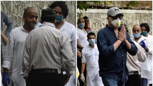 Wajid Khan was buried at the Versova Kabrastan in Mumbai.(Pramod Thakur/Hindustan Times)