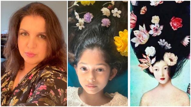 Farah Khan dressed up her daughters Anya and Diva for a school assignment. Farah Khan dressed up her daughters Anya and Diva for a school assignment.