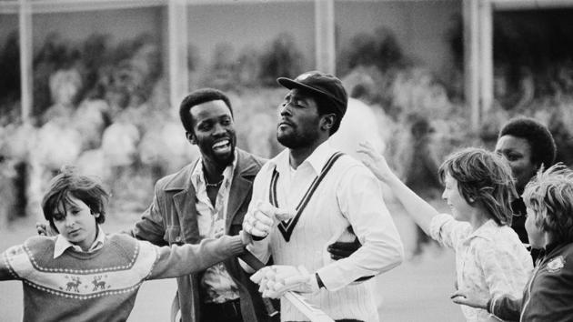 West Indies cricketer Viv Richards is greeted by fans after the 1st Test Match, West Indies tour of England at Trent Bridge, Nottingham, UK, 3rd June 1976.(Getty Images)