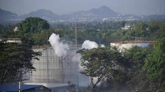 The plant’s director (operation) and production manager G Raju tried to explain that he and others tried to add para-tertiary butyl catechol to reduce the intensity of the leakage. (AP file photo) The plant’s director (operation) and production manager G Raju tried to explain that he and others tried to add para-tertiary butyl catechol to reduce the intensity of the leakage. (AP file photo)