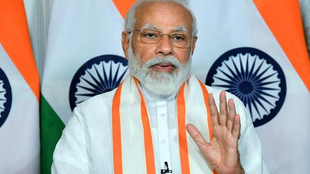 Prime Minister Narendra Modi tweeted that he was praying for the safety of people who will likely get hit by Cyclone Nisarga.(ANI Photo)