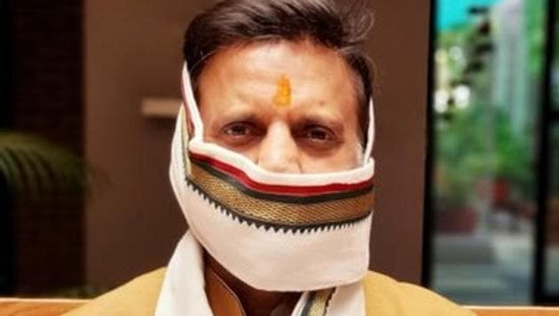 MLA Rajendra Shukla later tweeted to highlight MP government’s efforts to bring migrants home. (Courtesy Twitter:@rshuklabjp) MLA Rajendra Shukla later tweeted to highlight MP government’s efforts to bring migrants home. (Courtesy Twitter:@rshuklabjp)
