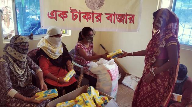 Selling sanitary napkins in tribal villages was not easy and women among the students had to take charge. Selling sanitary napkins in tribal villages was not easy and women among the students had to take charge.