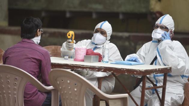 About a fourth of India’s total infections have been reported over the past week.(Satyabrata Tripathy/HT Photo)