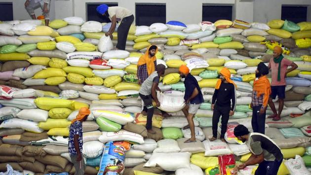 Of the 6,260 tonne grain the Shiromani Gurdwara Parbandhak Committee (SGPC)-run gurdwaras received during the same period, the Sri Guru Ram Das langar in the Golden Temple, Amritsar, got 3,650 tonne in charity against 1,600 tonne last year. (HT Photo) Of the 6,260 tonne grain the Shiromani Gurdwara Parbandhak Committee (SGPC)-run gurdwaras received during the same period, the Sri Guru Ram Das langar in the Golden Temple, Amritsar, got 3,650 tonne in charity against 1,600 tonne last year. (HT Photo)