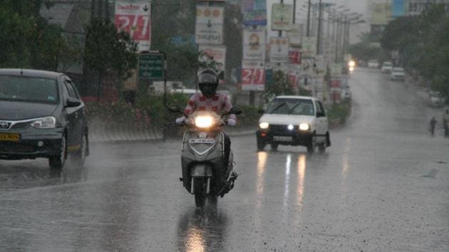 Water-logging has also been reported from many parts of the city.(HT file photo)