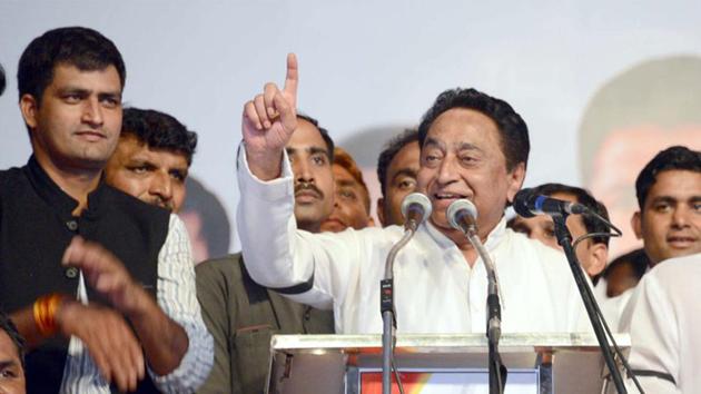 Kamal Nath’s Congress government in Madhya Pradesh fell in March after 22 MLAs resigned.(HT FILE PHOTO)