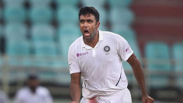 Ravichandran Ashwin celebrates the dismissal of South Africa's Quinton de Kock.(PTI)