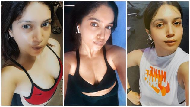 Bhumi Pednekar frequently shares selfies after her workout sessions in her home gym, urging fans to ‘stay motivated’ and safe.