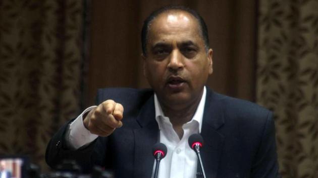 Chief minister Jai Ram Thakur addressing a press conference in Shimla on Thursday (Deepak Sansta / HT) Chief minister Jai Ram Thakur addressing a press conference in Shimla on Thursday (Deepak Sansta / HT)