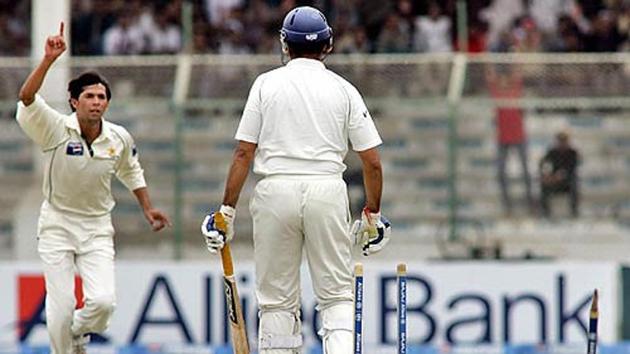 File image of VVS Laxman getting bowled out by Mohammad Asif.(Getty Images)