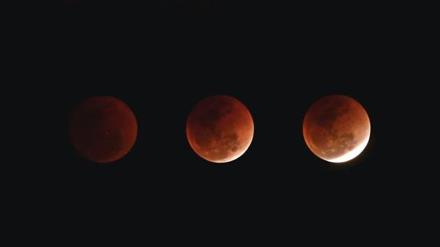There are three types of lunar eclipses - total, partial and penumbral. (Representational Image)(Unsplash)