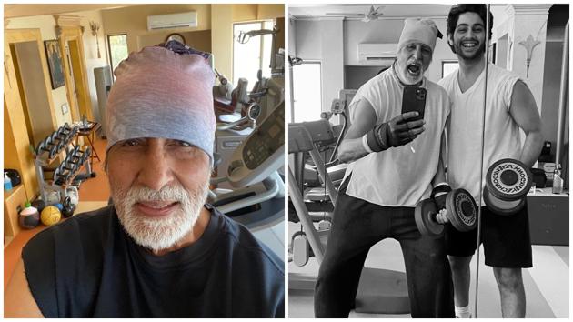 Even as gyms all over the country are closed due to the lockdown, Bollywood celebrities are not missing their fitness routine. Amitabh Bachchan has been motivating fans to stay fit during the lockdown by sharing his own gym selfies. He was even joined by grandson Agastya Nanda during one of his workout sessions.