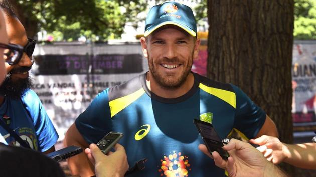 Australia's batsman Aaron Finch speaks to the media during a meet the fans event in Melbourne on December 23, 2018, ahead of the third cricket Test match against India.(AFP) Australia's batsman Aaron Finch speaks to the media during a meet the fans event in Melbourne on December 23, 2018, ahead of the third cricket Test match against India.(AFP)