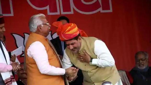 A senior BJP leader from the Centre, chief minister Manohar Lal Khattar and state BJP president Subhash Barala will address the e-rallies, the dates for which are yet to be finalised. (HT File) A senior BJP leader from the Centre, chief minister Manohar Lal Khattar and state BJP president Subhash Barala will address the e-rallies, the dates for which are yet to be finalised. (HT File)
