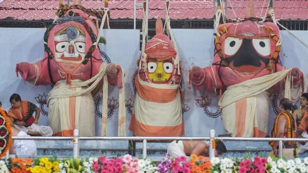 Puri Temple officials are hoping that the state government will allow holding the Rath Yatra without devotees. (HT Photo) Puri Temple officials are hoping that the state government will allow holding the Rath Yatra without devotees. (HT Photo)