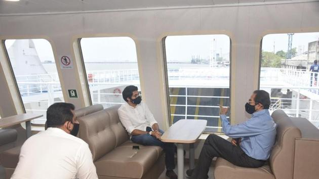 Thackeray will reach Alibag via Mandwa jetty around noon and interact with the villagers in some of the Nisarga-hit villages.(HT Photos/Maharashtra CMO) Thackeray will reach Alibag via Mandwa jetty around noon and interact with the villagers in some of the Nisarga-hit villages.(HT Photos/Maharashtra CMO)