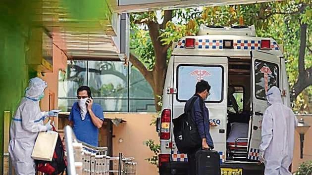 Patients at Sir Ganga Ram City Hospital, which was recently declared a Covid-only facility. Patients at Sir Ganga Ram City Hospital, which was recently declared a Covid-only facility.