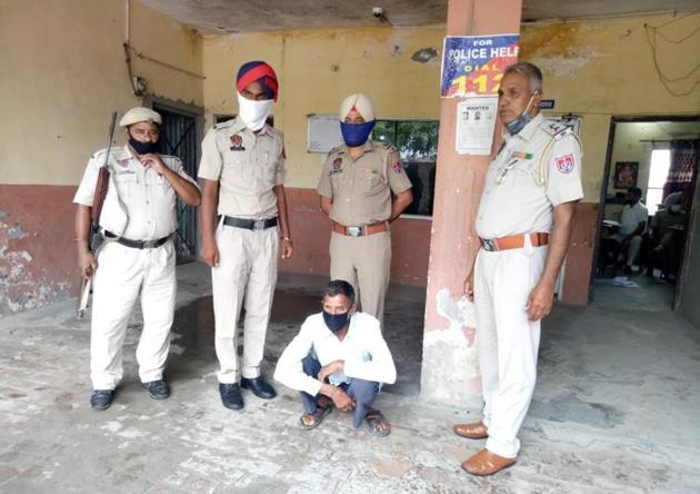 The Ludhiana police arrested 62-year-old Parmeshwar Lal from Jagir Colony in Tibba, who told the police that he killed his son in a fit of rage. (HT PHOTO) The Ludhiana police arrested 62-year-old Parmeshwar Lal from Jagir Colony in Tibba, who told the police that he killed his son in a fit of rage. (HT PHOTO)