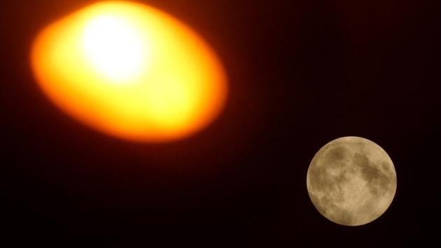 New Delhi: Penumbral Lunar Eclipse as seen, during the fifth phase of nationwide lockdown, in New Delhi, Friday, June 5, 2020. A Penumbral Lunar Eclipse occurs when the Sun, Earth, and Moon are imperfectly aligned and Earth forms a faint shadow over the Moon. (PTI Photo/Kamal Kishore)(PTI06-06-2020_000091A) (PTI) New Delhi: Penumbral Lunar Eclipse as seen, during the fifth phase of nationwide lockdown, in New Delhi, Friday, June 5, 2020. A Penumbral Lunar Eclipse occurs when the Sun, Earth, and Moon are imperfectly aligned and Earth forms a faint shadow over the Moon. (PTI Photo/Kamal Kishore)(PTI06-06-2020_000091A) (PTI)