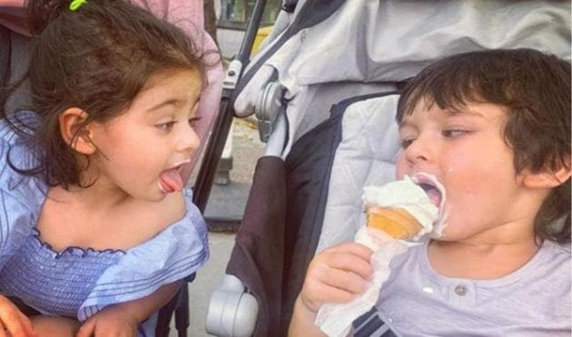 Cousins Taimur Ali Khan and Inaaya Naumi Kemmu have found a way to keep in touch during the lockdown.