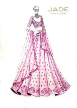 Indian fashion illustration dress drawings by Srabani  Trendy Art Ideas