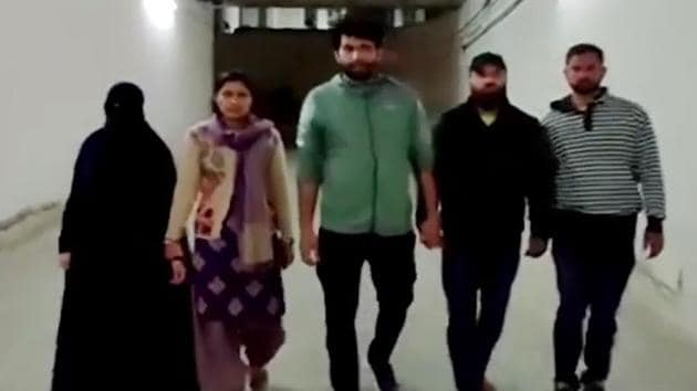 Hina Bashir Beigh and her husband were arrested in March.(ANI Photo)