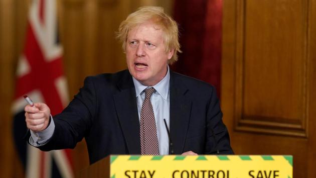The Sunday Times said Boris Johnson wanted to relax planning restrictions that stop many pubs, cafes and restaurants from using outside areas, and also to make it legal to hold weddings outside(AFP)
