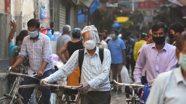 Each individual has a small but crucial role in stemming the spread of the disease with masks, social distancing, hygiene (Raj K Raj/HT PHOTO) Each individual has a small but crucial role in stemming the spread of the disease with masks, social distancing, hygiene (Raj K Raj/HT PHOTO)